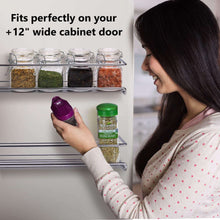 Load image into Gallery viewer, Online shopping gorgeous spice rack organizer for cabinets or wall mounts space saving set of 4 hanging racks perfect seasoning organizer for your kitchen cabinet cupboard or pantry door