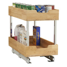 Load image into Gallery viewer, Top rated household essentials 24221 1 glidez 2 tier sliding cabinet organizer 11 5 wide wood