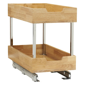 Shop here household essentials 24221 1 glidez 2 tier sliding cabinet organizer 11 5 wide wood