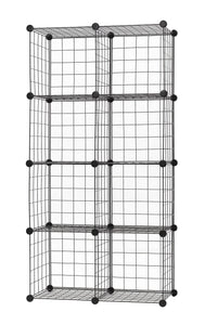 Exclusive finnhomy 12 storage cubes multi use diy wire grid organizer closet organizer shelf cabinet wire grids panels garage storage rack sets shelving units for books plants toys shoes clothes black