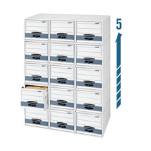 Load image into Gallery viewer, Storage bankers box stor drawer steel plus extra space saving filing cabinet stacks up to 5 high legal 6 pack 00312