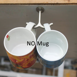 New yyst mug cup holder cabinet hanging organizer rack no mugs