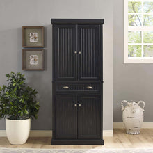 Load image into Gallery viewer, Shop crosley furniture seaside kitchen pantry cabinet distressed black
