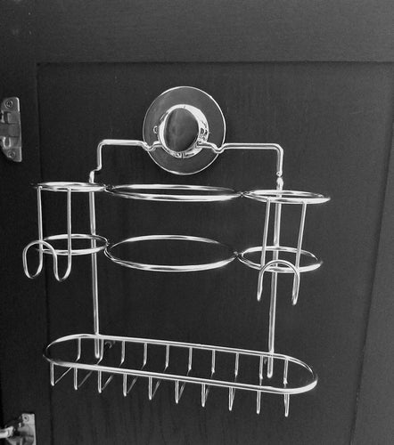 Top simplelife hair dryer holder wall mount curling iron flat iron organizer hidden in cabinet no scuff marks hairdryer straightener hair brush home storage suction cup