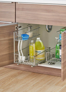 Best seller  trinity sink cabinet sliding undersink organizer 1 pack chrome