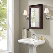 Load image into Gallery viewer, Explore crosley furniture lydia mirrored bathroom wall cabinet espresso