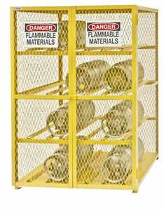 Budget durham steel iron horizontal cylinder storage cabinet egcc12 50 12 cylinder capacity 42 length x 50 width x 71 3 4 height yellow powder coat finish