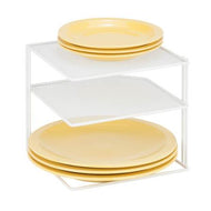 Mesh Corner Shelf Rack Cabinet Organizer, White