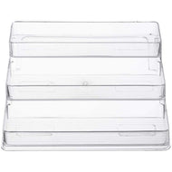 3-Tier Spice Rack Step Shelf Cabinet Organizer, Clear