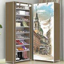 Load image into Gallery viewer, 8 Layer 10 Layer Combination Shoe Cabinet Simple Cloth Fabric Storage Shoes Rack Folding Dust-proof Shoe Shelf DIY Furniture
