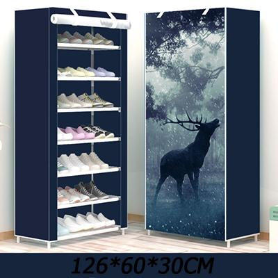 Anime Pattern Multi-layer Dustproof Cloth Shoe Cabinet DIY Home Shoe Storage Rack 3 sizes