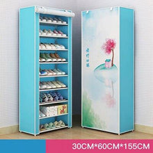 Load image into Gallery viewer, Pretty yet  Practicle 8 or 10 Shelf DIY  Dustproof Fabric  Storage Cabinet Folding Organizer