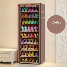 Load image into Gallery viewer, 10 Tier Simple shoe rack dustproof multilayer receive shoe rack cloth student dormitory Shoe cabinet wholesale For Living Room