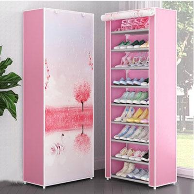 10 Layers 9 Grids Cloth Shoe Storage  Rack Dustproof Assembly  Home Orgnization
